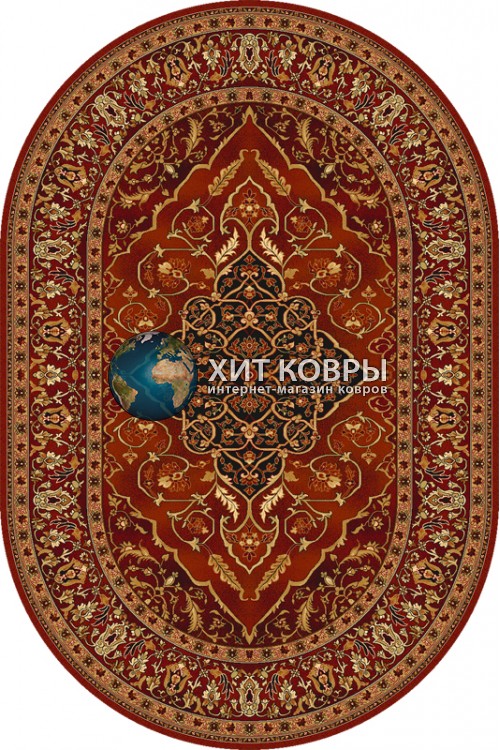 Польский ковер Isfahan Leyla Красный овал